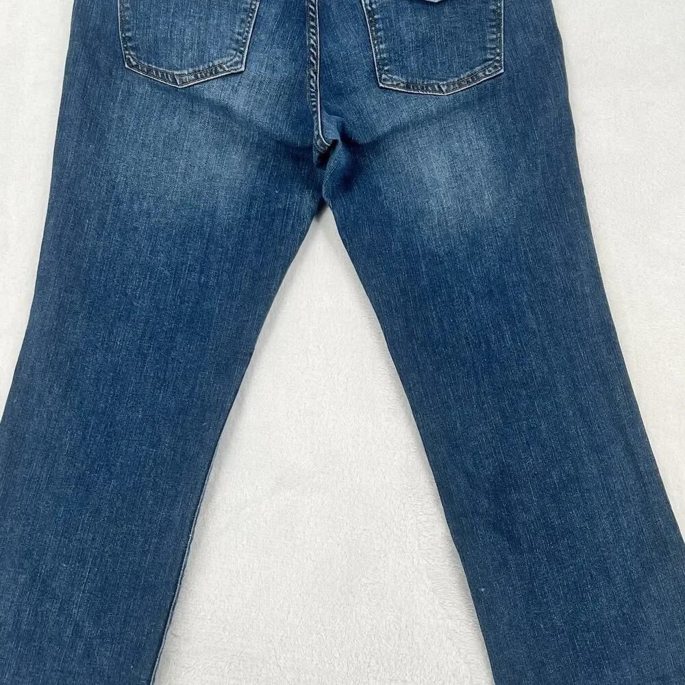 Lucky Brand Jeans Women's 12/31 Sweet' N Crop Blue Denim Stretch Flap Pockets